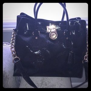 Black Leather Micheal Kors Bag